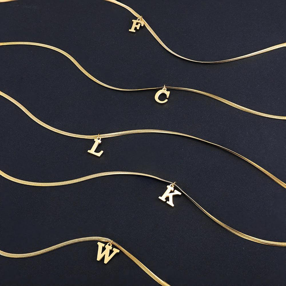 Initial Gold Plated Necklaces