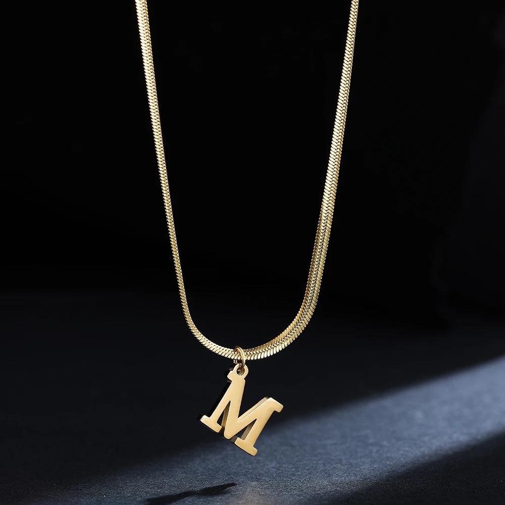 Initial Gold Plated Necklaces