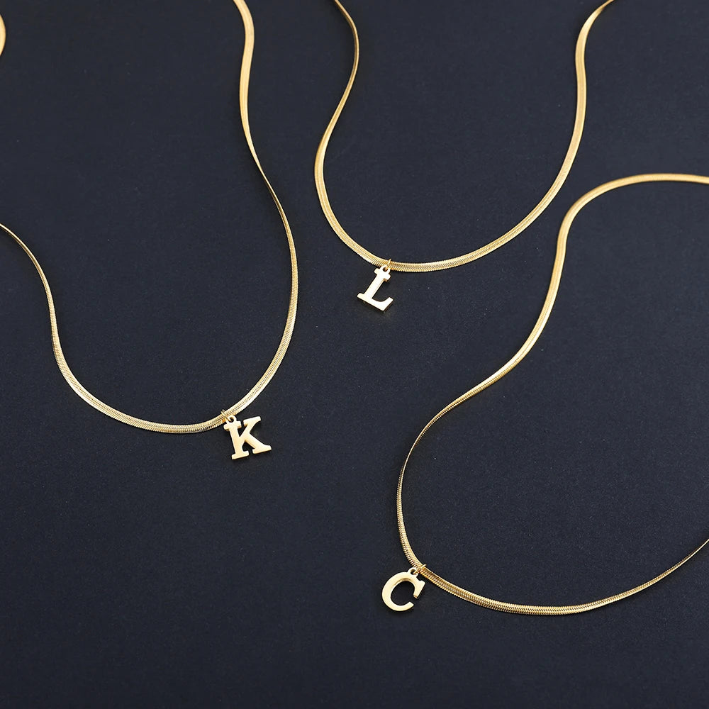 Initial Gold Plated Necklaces